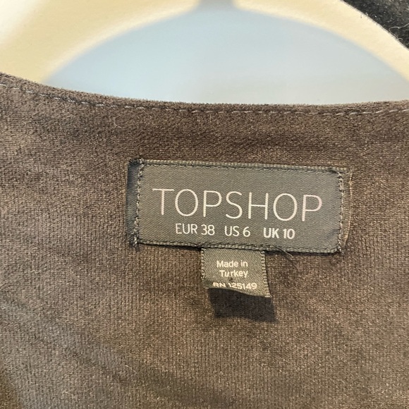 Topshop Suede Army Style Dress - Picture 4 of 4